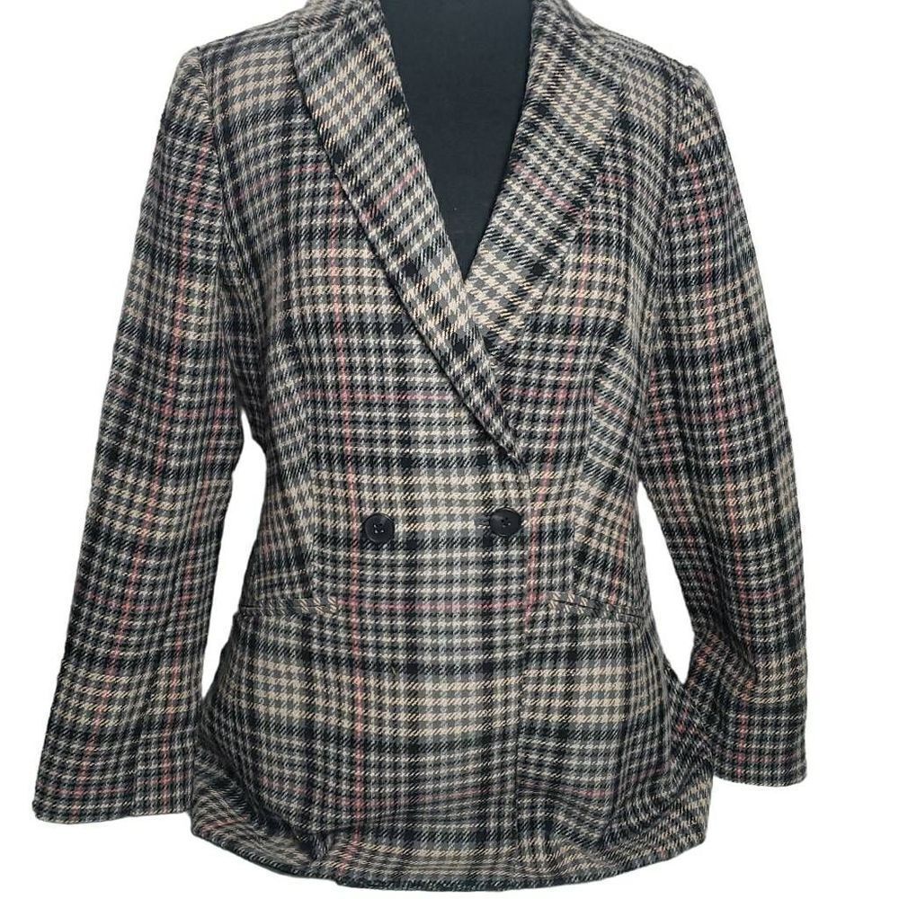 Talbots Gray Plaided Blazer